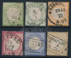 Deutsches Reich 1872 Mi 17 a+b + Mi 18-20 + Mi 22 (Mi EUR 250.-)