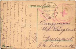 1918 Galgóc, Hlohovec; Vág híd, Gróf Erdődy kastély. Brody Simon kiadása / Váh bridge, castle + &quo...