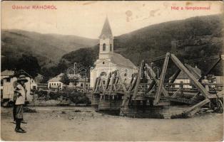 1912 Rahó, Rachov, Rahiv, Rakhiv; Híd, Római katolikus templom / bridge, Catholic church (fl)