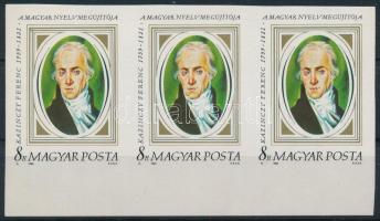 1990 Kazinczy ívszéli vágott hármascsík