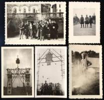 cca 1930-1935 Cserkész fotók, közte indiai cserkész a gödöllői Jamborree-n, 5 db, 5,5x4 cm és 8,5x6 cm között