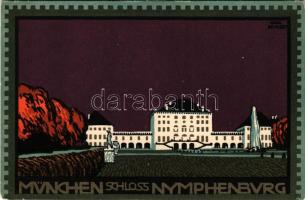 München, Munich; Schloss Nymphenburg / castle. litho s: Carl Kunst (Rb)