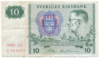 Svédország 1990EH 10K "C 684061" T:F Sweden 1990EH 10 Kronor "C 684061" C:F Krause P#52e.8