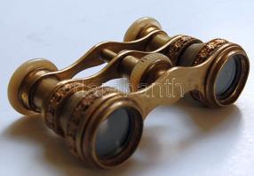 Századeleji díszes réz színházi látcső