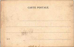 Lady with birds art postcard s: B. Patella (vágott / cut)