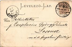 1900 Hortobágy, Hortobágyi pusztán, magyar folklór. Stengel &amp; Co. (kis szakadás / small tear...