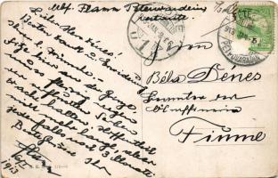 1913 WWI Austro-Hungarian K.u.K. military art postcard, humour. B.K.W.I. 441-6. s: Schönpflug (EB)