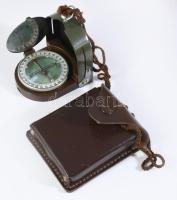Katonai tájoló, tokjában, jó állapotban