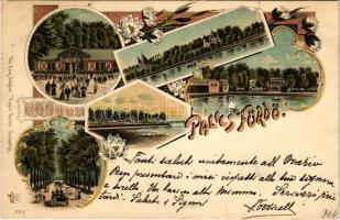 1898 Palics, Palic (Szabadka, Subotica); Fürdő. Vig Zsigmond Sándor kiadása / spa, bath. O.Z.M. Art ...