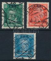 Deutsches Reich 1927 IAA találkozó sor Mi 407-409 (Mi EUR 250.-)