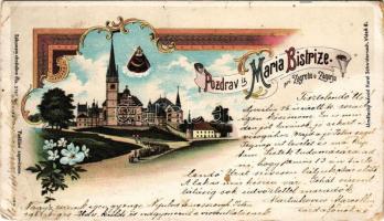 1907 Máriabeszterce, Máriabisztrica, Marija Bistrica; kegytemplom, búcsújáróhely, körmenet / pilgrim...