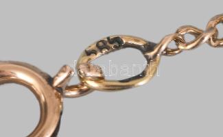 Arany (Au) nyaklánc medállal, jelzett, 14k, 4,5g