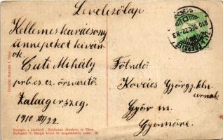 1910 Csendőrjárőr ellenőrzése. Kaufmann Ábrahám és Társa kiadása. Tervezte Horváth I. Géza / K.u.k. ...