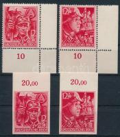 Deutsches Reich 1945 SA &amp; SS fogazott és vágott sor Mi 909-910 + 909-910 U (Mi EUR 170.-)