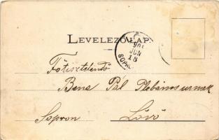 1905 Zboró, Zborov; Rákóczi-féle plébániatemplom (felújítás alatt), állami iskola. Divald Adolf 150....