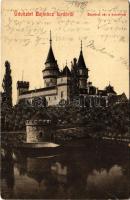 1911 Bajmócfürdő, Bojnické kúpele (Bojnice); Bajmócz vára (Pálffy várkastély) a halastóval. Gubits B...