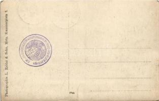 Moyeuvre-Grande, toppled statue. Albert Chausset photo. TCV card (surface damage)