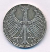 Német Szövetségi Köztársaság 1951J 5M Ag T:XF,VF patina
Federal Republic of Germany 1951J 5 Mark Ag...