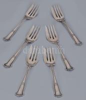 6 darabos ezüst (Ag) kanál szett, jelzett, sterling, 148g