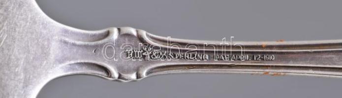 6 darabos ezüst (Ag) kanál szett, jelzett, sterling, 148g