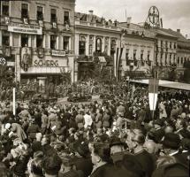 1940 Kolozsvár (Cluj), a magyar csapatok bevonulásának ünnepsége, 9 db eredeti negatív, a felvételek...