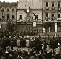 1940 Kolozsvár (Cluj), a magyar csapatok bevonulásának ünnepsége, 9 db eredeti negatív, a felvételek...