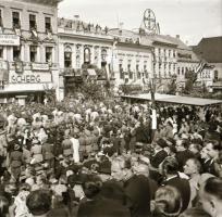 1940 Kolozsvár (Cluj), a magyar csapatok bevonulásának ünnepsége, 9 db eredeti negatív, a felvételek...