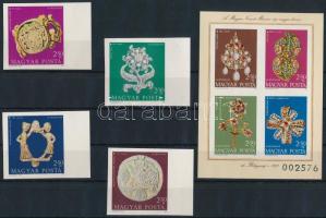 1973 Bélyegnap ívszéli vágott sor és vágott blokk