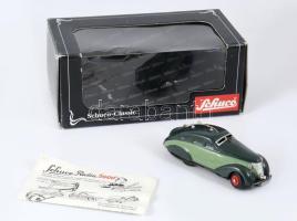 1998 Schuco Radio Auto 5000 zenélő felhúzhatós német lemezautó, kulccsal, figurával, dobozában, szép állapotban, jelzett.