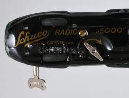1998 Schuco Radio Auto 5000 zenélő felhúzhatós német lemezautó, kulccsal, figurával, dobozában, szép...