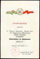 1980 Bp., MSZMP XII. kongresszusa előkészítésében való munkáért adományozott elismerő oklevél Asztalos László ezredes, párttitkár aláírásával