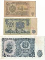 Bulgária 1951. 25L + 1962. 2L + 1974. 1L T:F-VG Bulgaria 1951. 25 Leva + 1962. 2 Leva + 1974. 1 Lev C:F-VG Krause P#84, P#89, P#93