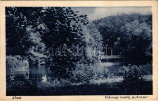 Alcsút (Alcsútdoboz), Főhercegi kastély parkja. Király József kiadása (EK)