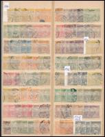 1900-1913 307 db Turul bélyeg színváltozatokkal + 17 db olvasható bélyegzés, kétoldalas berakólapon