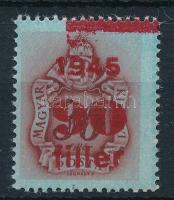 1945 Kisegítő portó 90f/36f piros festékcsíkkal / Mi P 173 with red paint stripe