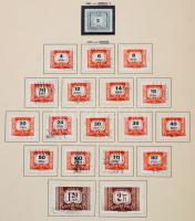 1918-1963 Bélyegek, sorok régi albumlapokon, jobb kiadásokkal + 1945-1962 Régi magyar bélyegalbum ke...