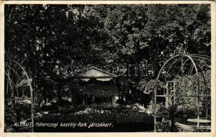 1932 Alcsút (Alcsútdoboz), Főhercegi kastély parkja és játszókertje. Király József kiadása (EK)