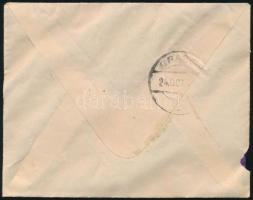 Románia 1924 Levél felezett bélyeggel "DALNIC" - Brassóba