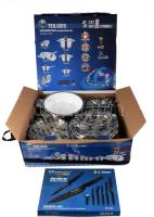 Zephause rozsdamentes acél, indukciós főzőlapon is használható konyhai edénykészlet. Egymásba illeszthető lábasok. Mosogatógépben elmosható. Originál dobozban.