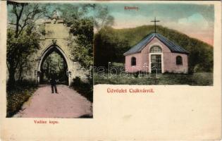 1909 Csákvár, Vadász kapu, Kápolna. Göbölös János fényképész kiadása (EK)