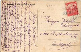 1918 Csákvár, Geszner ház és forrás, malom. Székely Sándor fényképész felvétele (EK)