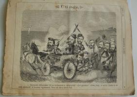 1868 Borsszem Jankó - Társadalmi és politikai élclap I. évfolyam 1-10. számok korabeli papírkötésben...