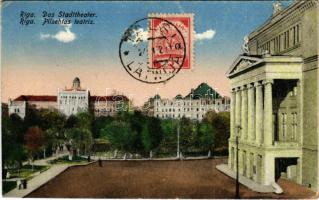Riga, Pilsehtas teatris / Stadttheater / theatre. TCV card (EK)