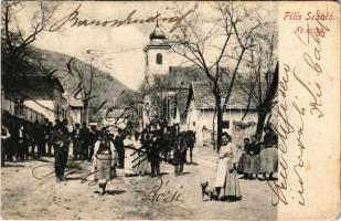 1905 Pilisszántó, Pilis-Szántó; Fő utca, templom. Stern Jakab kiadása (EK)