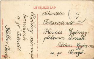 Gyömöre, Római katolikus templom. Koch Lőrinc kiadása (ázott / wet damage)