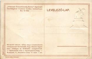 1916 Nemzeti Áldozatkészség Szobra dombornyomott segélylap / WWI Austro-Hungarian K.u.K. military ch...