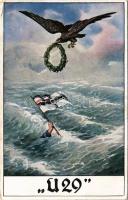 U29, "Der Siegespreis". Wohlgemuth &amp; Lissner No. 1052. / WWI German military art p...