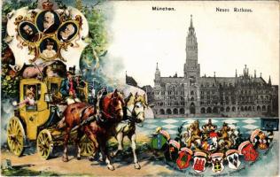 München, Munich; Neues Rathaus / town hall, coat of arms. Ottmar Zieher (EK)