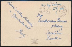1946 (22. díjszabás) Képeslap készpénzes bérmentesítéssel / Postcard with handwritten franking