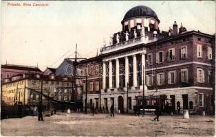 Trieste, Trieszt; Riva Carciotti. Milan Mandich / port, ships, tram (EK)